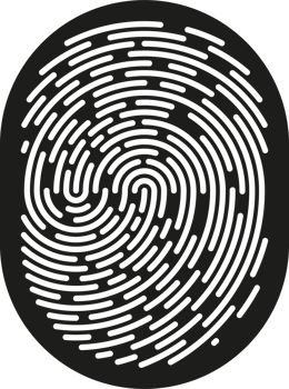Fingerprint identification symbol icon png