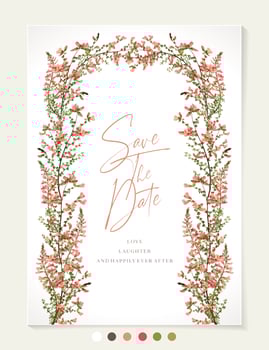 illustration of cover with flower or floral wreath ornament. wreath model a curved styles, applicable for greeting card, wedding and marriage invitation, birthday party card, label a decorative menu vector