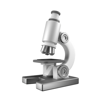 Microscope, Biology Scientific 3D illustration png