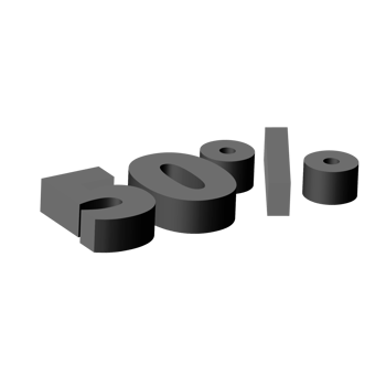 discount 3d text design png, 3d number in transparent background, discount sale creative typography design PNG, offer typography PNG design for web
