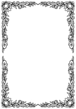 Vector luxury classic floral frame
