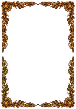 Classic style frame design with exquisite engraving and luxury vector