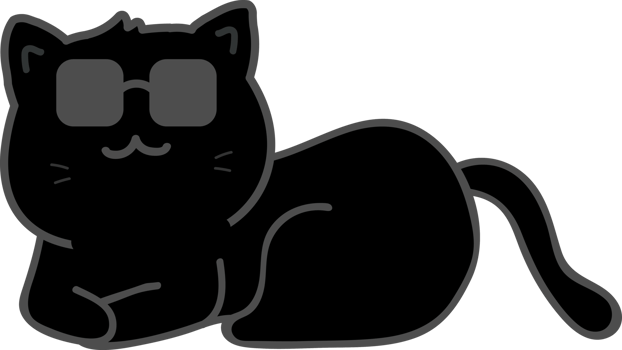 Cat with sunglasses cartoon character crop-out png