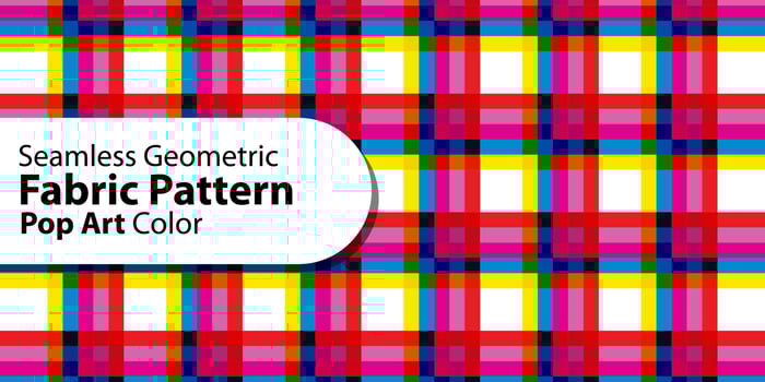 Seamless Geometric Fabric Pattern-Pop Art Color vector