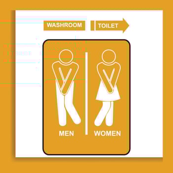 Toilet icons, toilet signs, and men and women vector Illustrations.