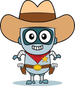 Kid Robot Sheriff Cartoon vector