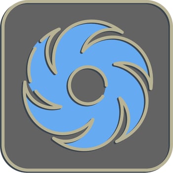 Icon hurricane. Weather elements symbol. Icons in embossed style. Good for prints, web, smartphone app, posters, infographics, logo, sign, etc. vector