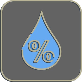 Icon humidity. Weather elements symbol. Icons in embossed style. Good for prints, web, smartphone app, posters, infographics, logo, sign, etc. vector