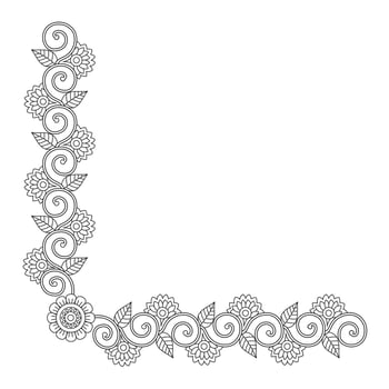Textile Fabric design, pattern traditional, floral necklace embroidery design for fashion women clothing design for textile print. vector