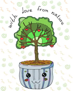 A tree in a pot vector