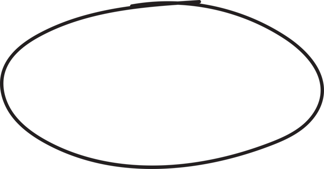 Hand drawn circle highlighting png