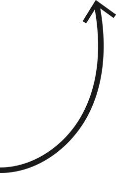 Hand drawn curved arrow shape. Arrow line png