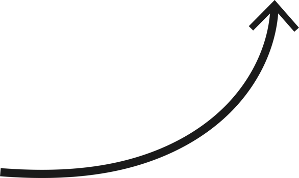 Hand drawn curved arrow shape. Arrow line png