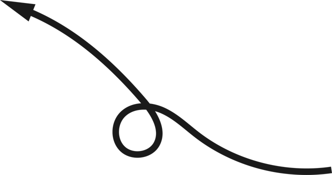 Hand drawn curved arrow shape. Arrow line png