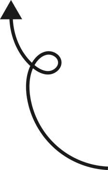 Hand drawn curved arrow shape. Arrow line png