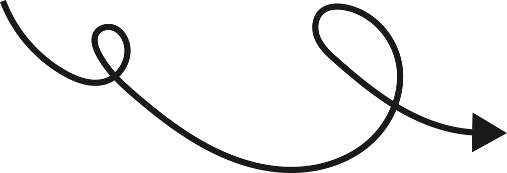 Hand drawn curved arrow shape. Arrow line png