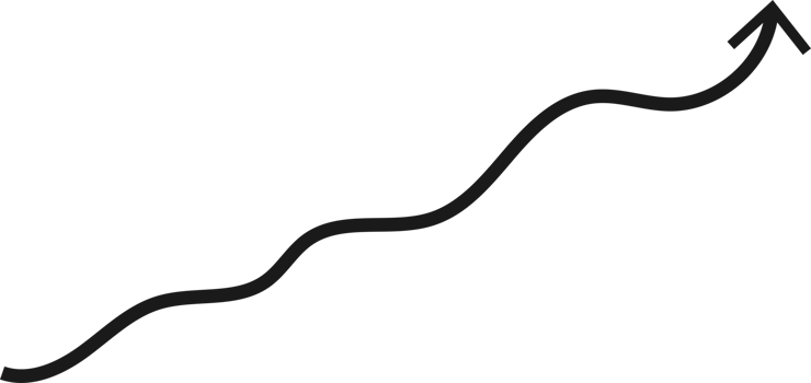 Hand drawn curved arrow shape. Arrow line png