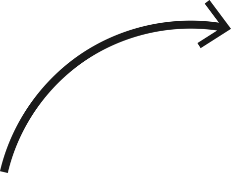 Hand drawn curved arrow shape. Arrow line png