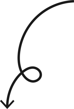 Hand drawn curved arrow shape. Arrow line png