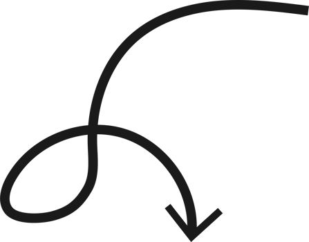 Hand drawn curved arrow shape. Arrow line png
