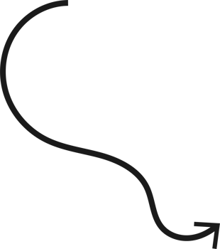 Hand drawn curved arrow shape. Arrow line png