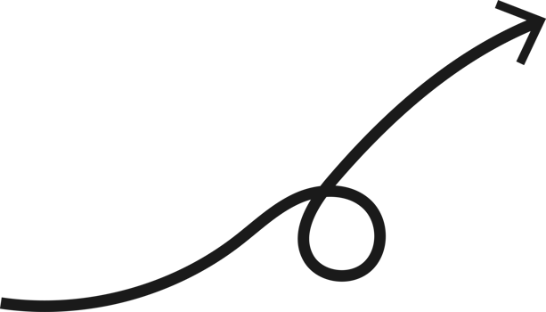 Hand drawn curved arrow shape. Arrow line png