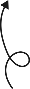 Hand drawn curved arrow shape. Arrow line png