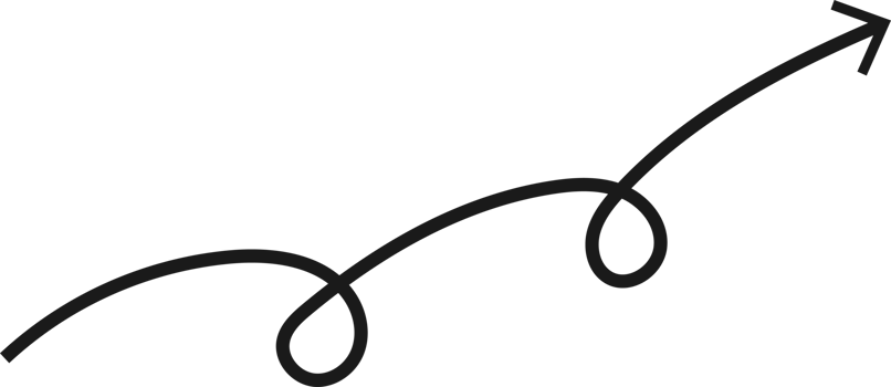 Hand drawn curved arrow shape. Arrow line png