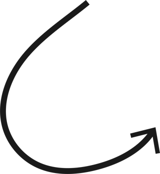 Hand drawn curved arrow shape. Arrow line png