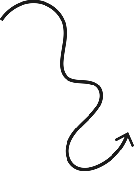 Hand drawn curved arrow shape. Arrow line png