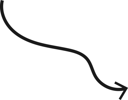 Hand drawn curved arrow shape. Arrow line png