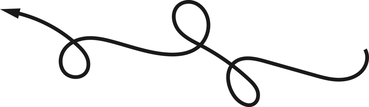 Hand drawn curved arrow shape. Arrow line png