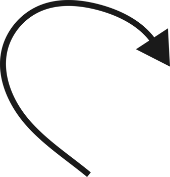 Hand drawn curved arrow shape. Arrow line png