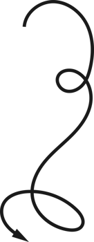 Hand drawn curved arrow shape. Arrow line png