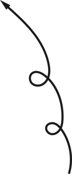 Hand drawn curved arrow shape. Arrow line png