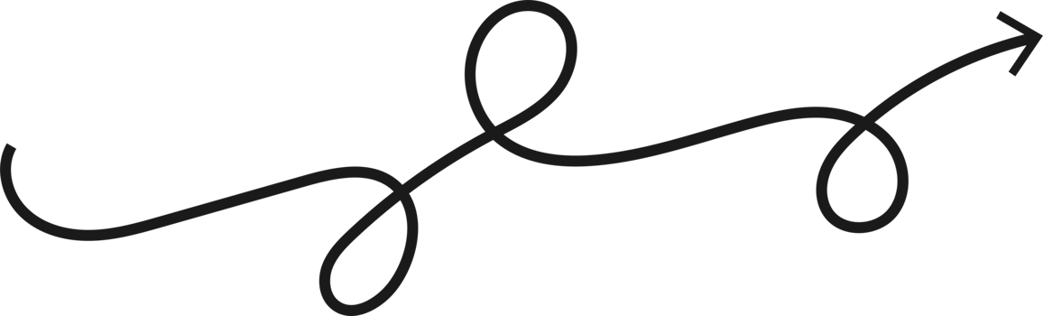 Hand drawn curved arrow shape. Arrow line png