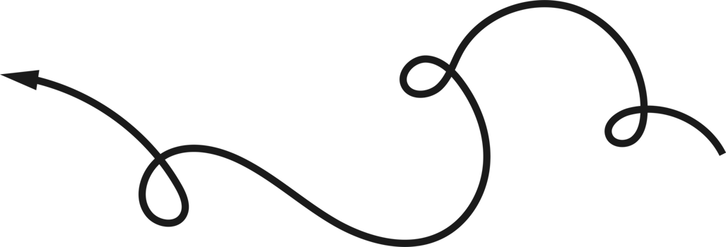Hand drawn curved arrow shape. Arrow line png