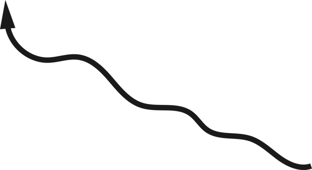 Hand drawn curved arrow shape. Arrow line png