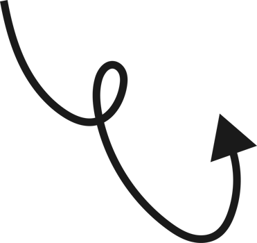 Hand drawn curved arrow shape. Arrow line png