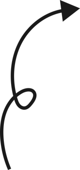 Hand drawn curved arrow shape. Arrow line png