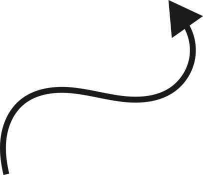 Hand drawn curved arrow shape. Arrow line png