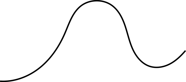 Hand drawn curved line shape. Curved line icon png