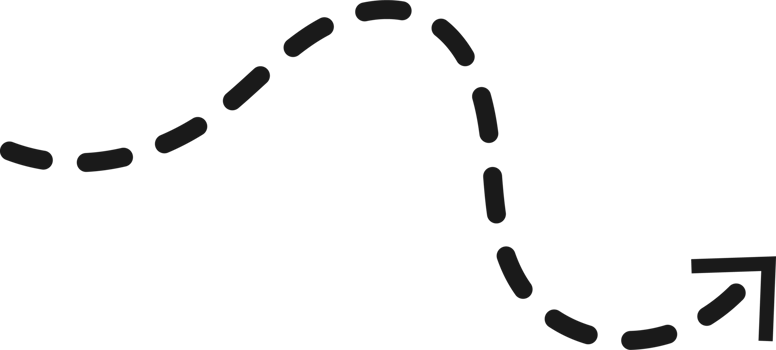 Hand drawn dotted arrow shape png