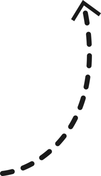 Hand drawn dotted arrow shape png