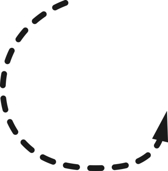 Hand drawn dotted arrow shape png