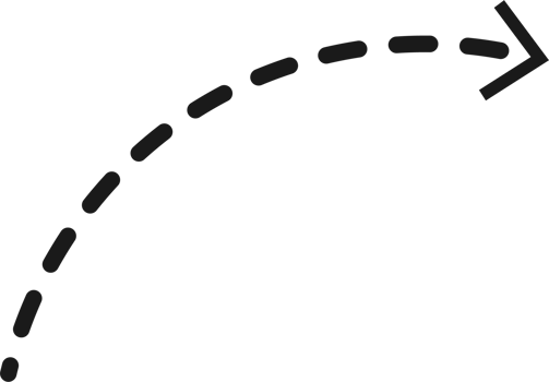 Hand drawn dotted arrow shape png