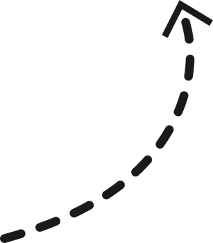 Hand drawn dotted arrow shape png