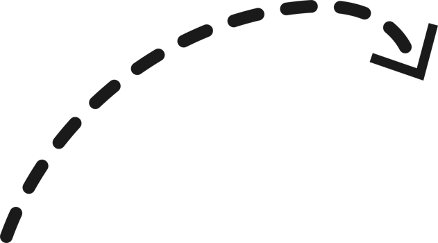 Hand drawn dotted arrow shape png