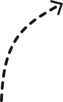 Hand drawn dotted arrow shape png