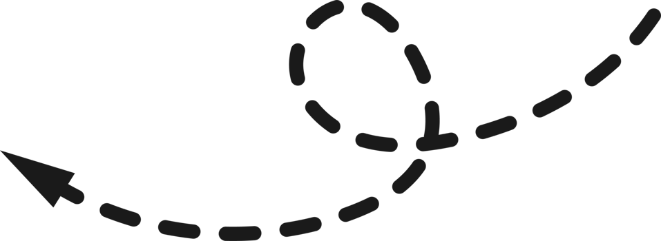 Hand drawn dotted arrow shape png
